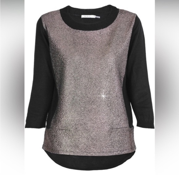 LUCY PARIS
ALIN Black Nacre Crackled Blouse Size M - Picture 2 of 4